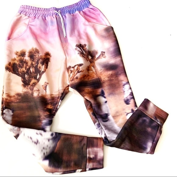 Baja East Revolve Wild Horses Joshua Tree Jogger Sweatpants New 1 Womens Medium - Picture 2 of 11